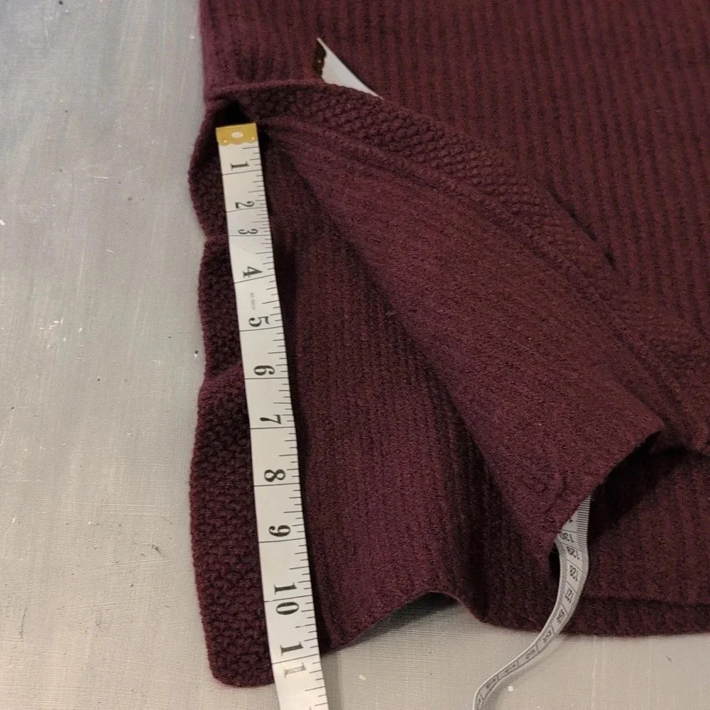 Aritzia Wilfred merino wool sweater vest burgundy Preppy Clean Girl Academic S - Picture 6 of 8